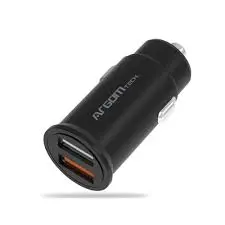 Sin marca ADAPTADOR ARGOM CARGADOR 2-PUERTOS USB 30W BLACK (ARG-AC-0111BK)