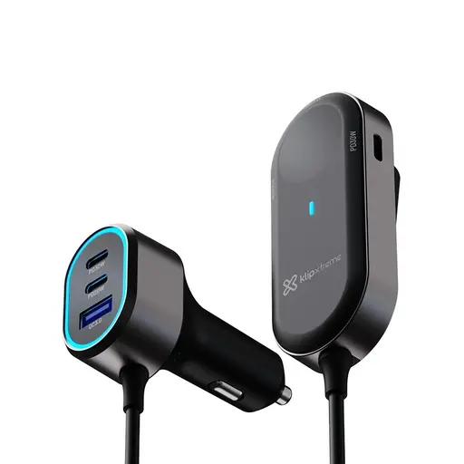 Sin marca ADAPTADOR KLIPX CAR CHARGER 100W USB-C PD30W/USB-A QC/BLACK (KCC-100)