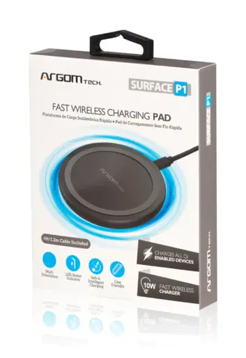 Sin marca ADAPTADOR ARGOM WIRELESS SURFACE P1 PARA CELLPHONE BLACK (ARG-AC-0130BK)