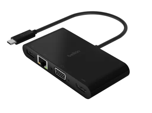 Sin marca ADAPTADOR BELKIN USB-C MULT USB-A/HDMI/VGA/GBE 100W (AVC004BTBK)