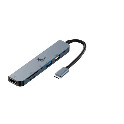 Sin marca ADAPTADOR XTECH MULTIPUERTOS USB-C 7-EN-1 SILVER (XTC-571) (AB005XTK18)