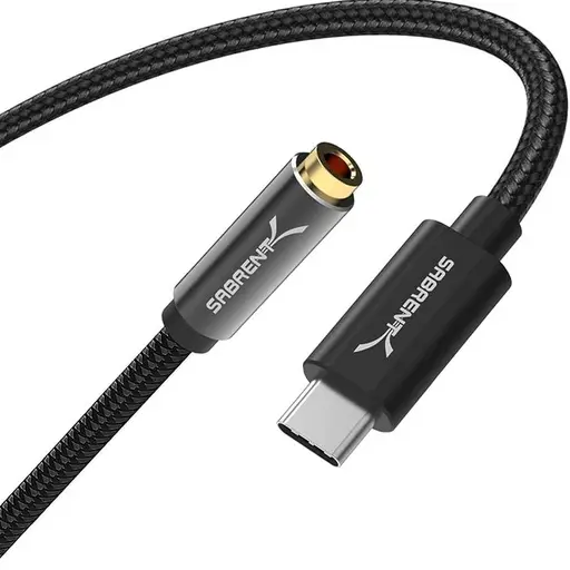 Sin marca ADAPTADOR SABRENT USB-C MALE TO AUDIO 3.5MM FEMALE W/CORD 20" (CB-UC35)