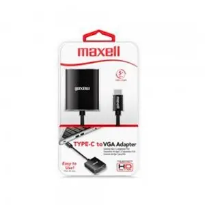 Sin marca ADAPTADOR MAXELL USB-C MALE TO VGA FEMALE BLACK (347891)