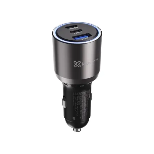 Sin marca ADAPTADOR KLIPX CAR CHARGER 140W USB-C PD/USB-A QC/BLACK (KCC-140)