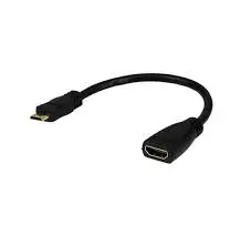 Sin marca ADAPTADOR ARGOM MINI HDMI MALE TO HDMI FEMALE BLACK (ARG-CB-0052)