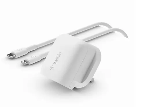 Sin marca ADAPTADOR BELKIN WALL CHARGER 20W AC CHARGER USB-C/LIGHT WHITE (WCA006DQ1MWH-B5)